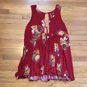 Free People tunic top open chest peep back